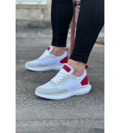 Wagoon WG063 Beyaz Kırmızı Triko Erkek Spor Ayakkabı Wagoon WG063 Beyaz Kırmızı Triko Erkek Spor Ayakkabı