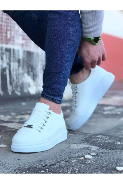 Wagoon WG08 Beyaz Düz Erkek Casual Ayakkabı Wagoon WG08 Beyaz Düz Erkek Casual Ayakkabı