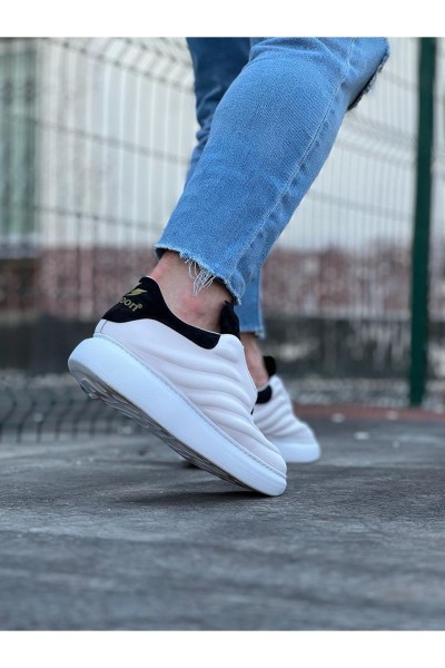 Wagoon WG094 Beyaz Siyah Erkek Casual Ayakkabı Wagoon WG094 Beyaz Siyah Erkek Casual Ayakkabı