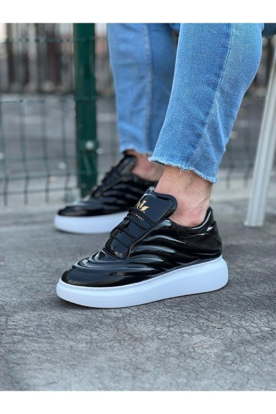 Wagoon WG094 Siyah Rugan Erkek Casual Ayakkabı Wagoon WG094 Siyah Rugan Erkek Casual Ayakkabı