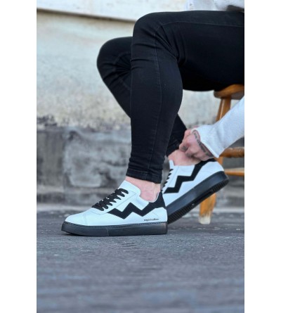 Wagoon WG160 Beyaz Siyah Erkek Casual Ayakkabı