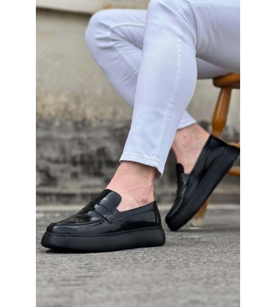 Wagoon WG161 Kömür Rugan Erkek Casual Ayakkabı