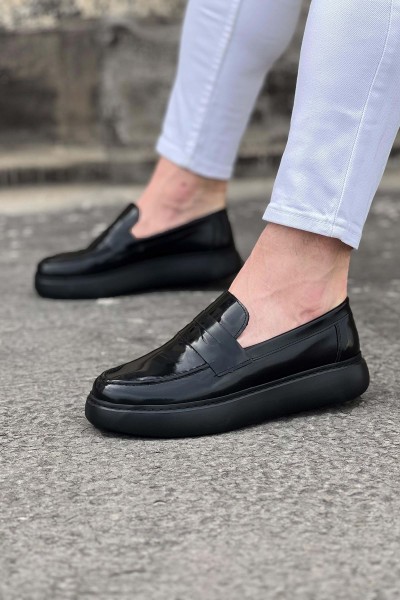 Wagoon WG161 Kömür Rugan Erkek Casual Ayakkabı