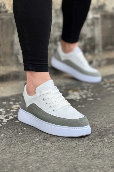 Wagoon WG162 Beyaz Gri Ortopedik Taban Erkek Casual Ayakkabı Wagoon WG162 Beyaz Gri Ortopedik Taban Erkek Casual Ayakkabı