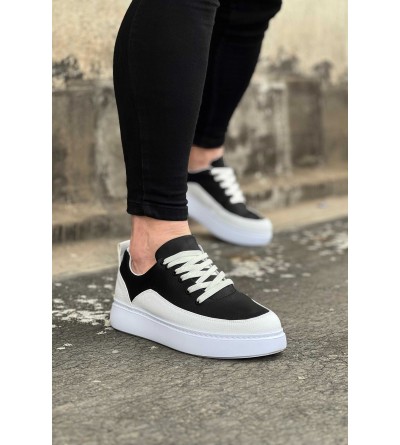 Wagoon WG162 Beyaz Siyah Ortopedik Taban Erkek Casual Ayakkabı Wagoon WG162 Beyaz Siyah Ortopedik Taban Erkek Casual Ayakkabı