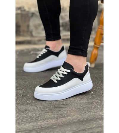 Wagoon WG162 Beyaz Siyah Ortopedik Taban Erkek Casual Ayakkabı Wagoon WG162 Beyaz Siyah Ortopedik Taban Erkek Casual Ayakkabı