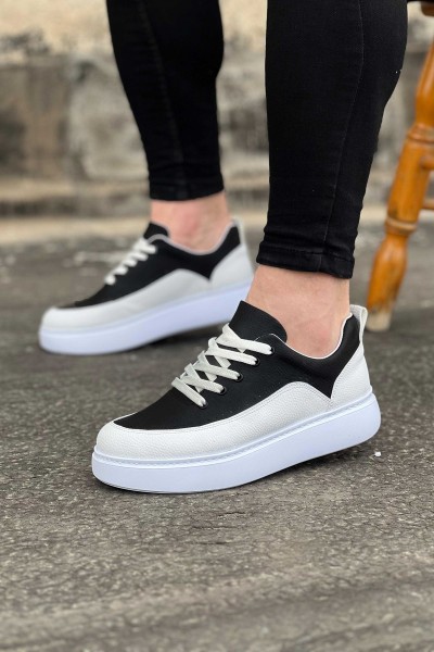 Wagoon WG162 Beyaz Siyah Ortopedik Taban Erkek Casual Ayakkabı