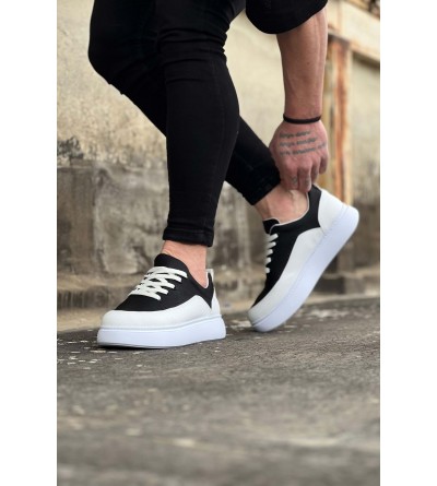 Wagoon WG162 Beyaz Siyah Ortopedik Taban Erkek Casual Ayakkabı Wagoon WG162 Beyaz Siyah Ortopedik Taban Erkek Casual Ayakkabı