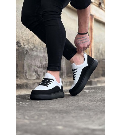 Wagoon WG162 Kömür Beyaz Ortopedik Taban Erkek Casual Ayakkabı