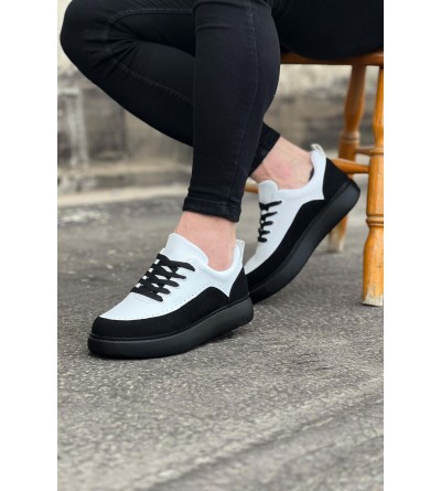 Wagoon WG162 Kömür Beyaz Ortopedik Taban Erkek Casual Ayakkabı