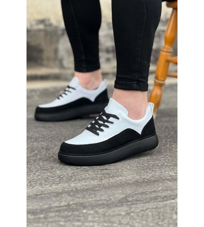 Wagoon WG162 Kömür Beyaz Ortopedik Taban Erkek Casual Ayakkabı