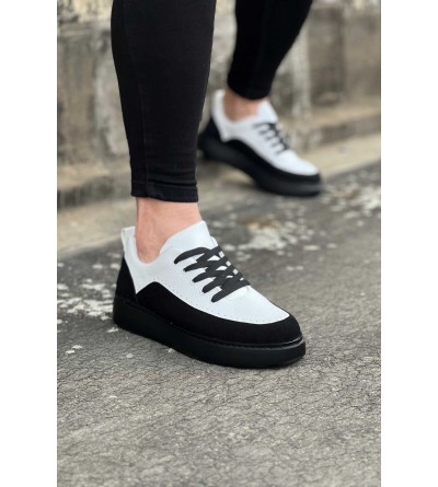 Wagoon WG162 Kömür Beyaz Ortopedik Taban Erkek Casual Ayakkabı