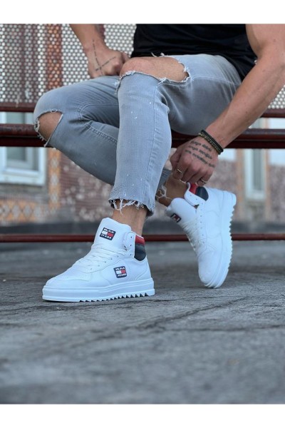 Wagoon WG220 Beyaz Erkek Yarım Bilek Bot Wagoon WG220 Beyaz Erkek Yarım Bilek Bot