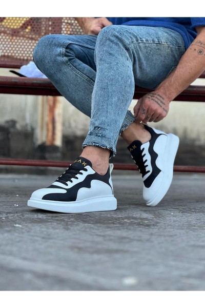 Wagoon WG301 Beyaz Siyah Erkek Casual Ayakkabı Wagoon WG301 Beyaz Siyah Erkek Casual Ayakkabı
