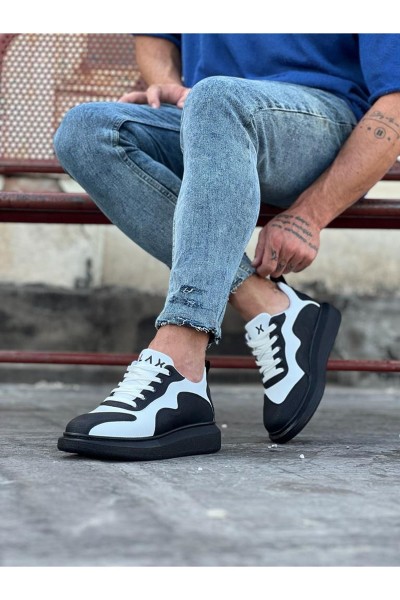 Wagoon WG301 Kömür Beyaz Erkek Casual Ayakkabı Wagoon WG301 Kömür Beyaz Erkek Casual Ayakkabı