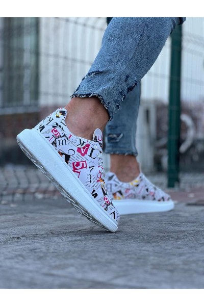 Wagoon WG501 Dergi Desenli Boyalı Erkek Casual Ayakkabı Wagoon WG501 Dergi Desenli Boyalı Erkek Casual Ayakkabı