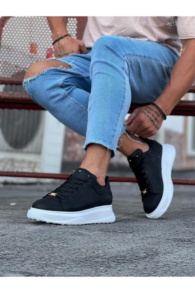 Wagoon WG501 Siyah Erkek Yüksek Taban Ayakkabı Wagoon WG501 Siyah Erkek Yüksek Taban Ayakkabı