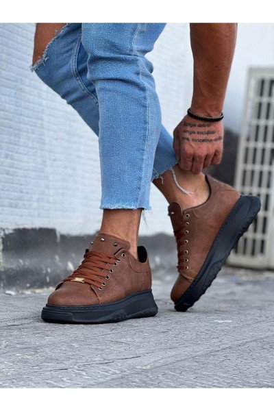 Wagoon WG501 Taba Siyah Erkek Yüksek Taban Ayakkabı Wagoon WG501 Taba Siyah Erkek Yüksek Taban Ayakkabı