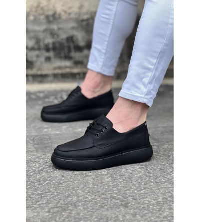 Wagoon WG508 Kömür Cilt Ortopedik Taban Erkek Casual Ayakkabı