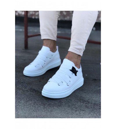 Wagoon WG033 Beyaz Erkek Yüksek Taban Ayakkabı Wagoon WG033 Beyaz Erkek Yüksek Taban Ayakkabı