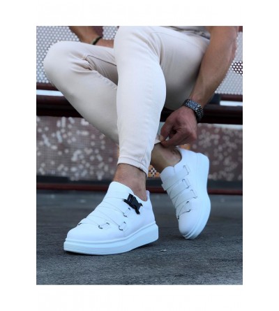 Wagoon WG033 Beyaz Erkek Yüksek Taban Ayakkabı Wagoon WG033 Beyaz Erkek Yüksek Taban Ayakkabı