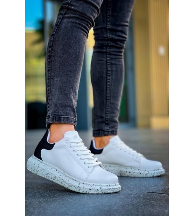 KB-X500 Kuback Beyaz Siyah Yüksek Taban Bağcıklı Günlük Erkek Ayakkabı KB-X500 Kuback Beyaz Siyah Yüksek Taban Bağcıklı Günlük Erkek Ayakkabı