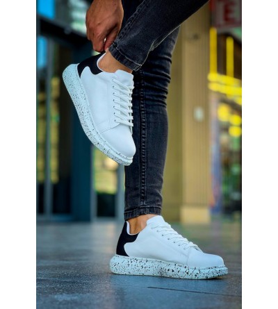 KB-X500 Kuback Beyaz Siyah Yüksek Taban Bağcıklı Günlük Erkek Ayakkabı KB-X500 Kuback Beyaz Siyah Yüksek Taban Bağcıklı Günlük Erkek Ayakkabı