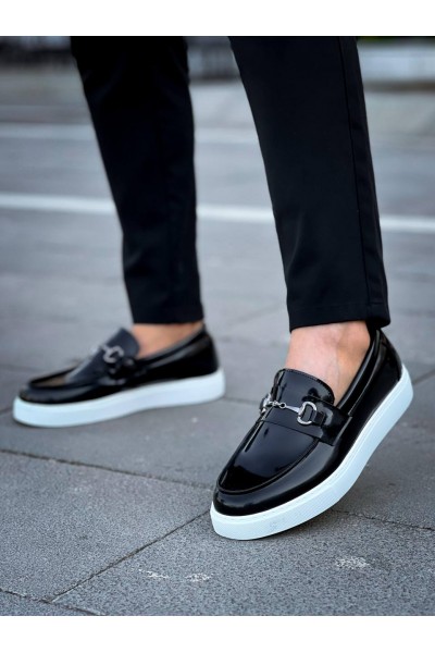 KB-027 Kuback Bağcıksız Siyah Rugan G Günlük Erkek Ayakkabı KB-027 Kuback Bağcıksız Siyah Rugan G Günlük Erkek Ayakkabı