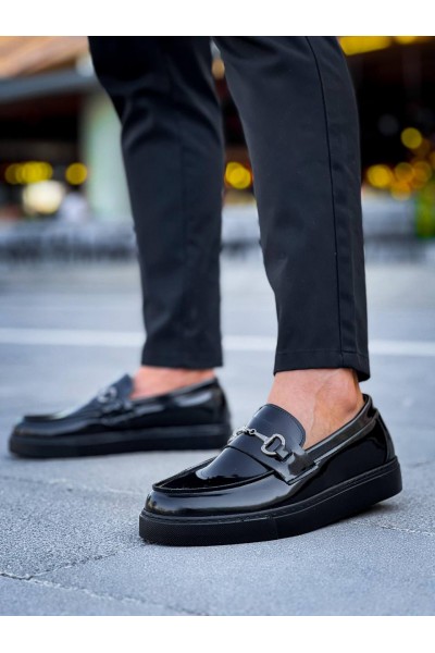 KB-027 Kuback Bağcıksız Kömür Rugan G Günlük Erkek Ayakkabı KB-027 Kuback Bağcıksız Kömür Rugan G Günlük Erkek Ayakkabı