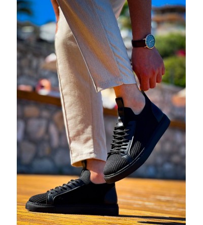 KB-112  Kuback Siyah Siyah TabanTriko Bağcıklı  Günlük Erkek  Ayakkabı