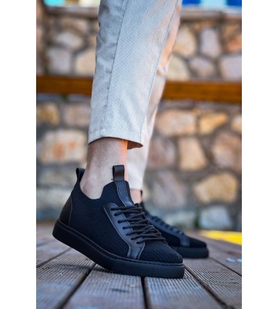 KB-112  Kuback Siyah Siyah TabanTriko Bağcıklı  Günlük Erkek  Ayakkabı