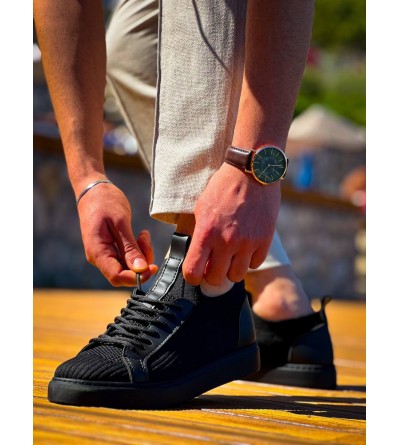 KB-112  Kuback Siyah Siyah TabanTriko Bağcıklı  Günlük Erkek  Ayakkabı