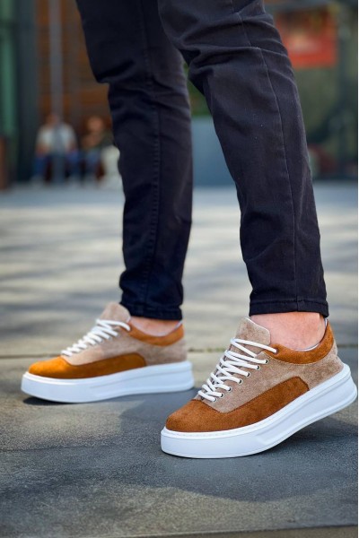 KB-005 Kuback Vizon Taba Süet Bağcıklı  Günlük Erkek  Ayakkabı