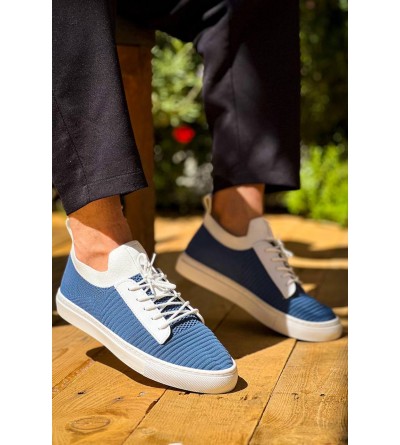 KB-110 Kuback Mavi Triko Yüksek Taban Bağcıklı Günlük Erkek Ayakkabı KB-110 Kuback Mavi Triko Yüksek Taban Bağcıklı Günlük Erkek Ayakkabı