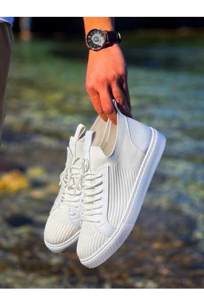 KB-112 Kuback Beyaz Triko Bağcıklı Günlük Erkek Ayakkabı KB-112 Kuback Beyaz Triko Bağcıklı Günlük Erkek Ayakkabı