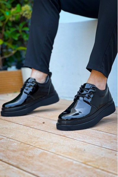 KB-X3 Kuback Siyah Rugan Siyah Taban Bağcıklı Günlük Erkek Ayakkabı KB-X3 Kuback Siyah Rugan Siyah Taban Bağcıklı Günlük Erkek Ayakkabı