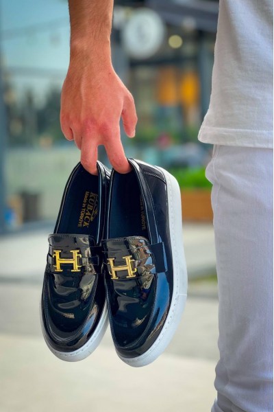 KB-027 Kuback Bağcıksız Siyah Rugan H Günlük Erkek Ayakkabı KB-027 Kuback Bağcıksız Siyah Rugan H Günlük Erkek Ayakkabı