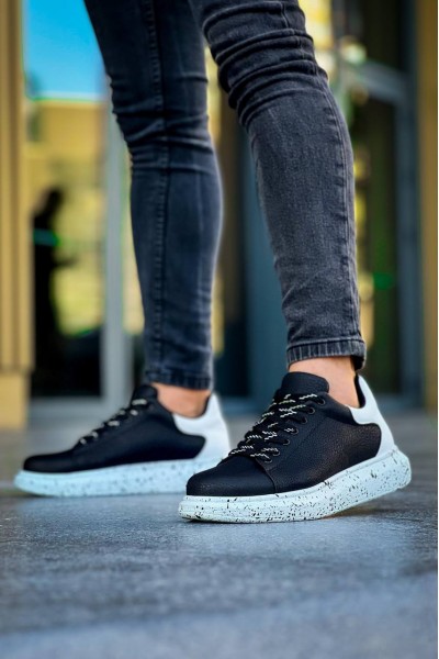 KB-X500 Kuback Siyah Beyaz Yüksek Taban Bağcıklı Günlük Erkek Ayakkabı KB-X500 Kuback Siyah Beyaz Yüksek Taban Bağcıklı Günlük Erkek Ayakkabı