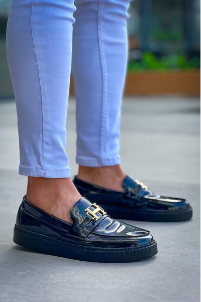 KB-027 Kuback Bağcıksız Kömür Rugan H Günlük Erkek Ayakkabı KB-027 Kuback Bağcıksız Kömür Rugan H Günlük Erkek Ayakkabı