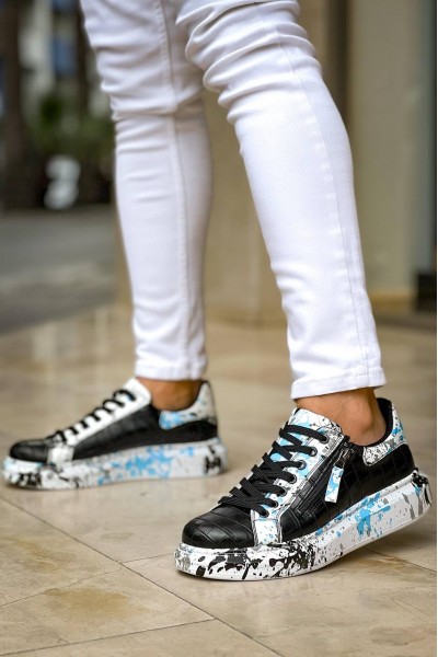 KB-02 Kuback Bağcıklı Crocodile Siyah Mavi Günlük Erkek Ayakkabı KB-02 Kuback Bağcıklı Crocodile Siyah Mavi Günlük Erkek Ayakkabı