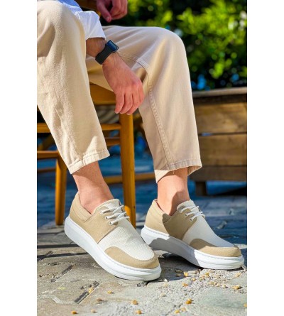 KB-042  Kuback Bağcıklı Bej Günlük Erkek Ayakkabı