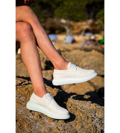 KB-042  Kuback Bağcıklı Beyaz Günlük Erkek Ayakkabı