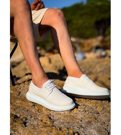 KB-042  Kuback Bağcıklı Beyaz Günlük Erkek Ayakkabı