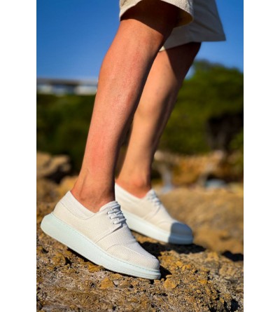 KB-042  Kuback Bağcıklı Beyaz Günlük Erkek Ayakkabı