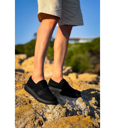 KB-042  Kuback Bağcıklı  Siyah Deri Tozu Siyah Taban Günlük Erkek Ayakkabı