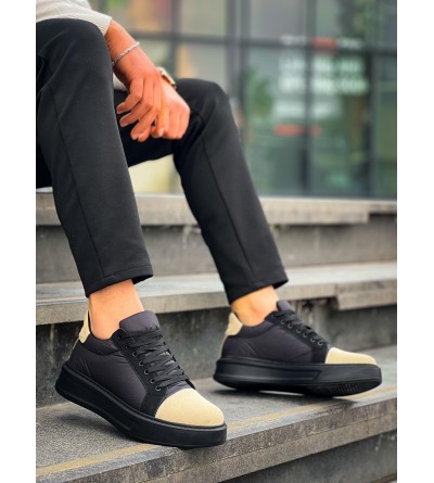 KB-X46 Kuback Siyah Bej Yüksek Siyah Taban Günlük Spor Ayakkabı KB-X46 Kuback Siyah Bej Yüksek Siyah Taban Günlük Spor Ayakkabı