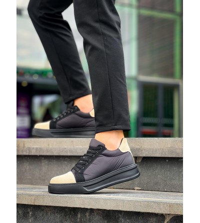 KB-X46 Kuback Siyah Bej Yüksek Siyah Taban Günlük Spor Ayakkabı KB-X46 Kuback Siyah Bej Yüksek Siyah Taban Günlük Spor Ayakkabı