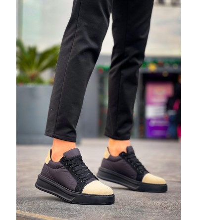 KB-X46 Kuback Siyah Bej Yüksek Siyah Taban Günlük Spor Ayakkabı KB-X46 Kuback Siyah Bej Yüksek Siyah Taban Günlük Spor Ayakkabı