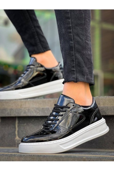 KB-X8 Kuback Siyah Rugan Detaylı Beyaz Yüksek Taban Günlük Spor Ayakkabı KB-X8 Kuback Siyah Rugan Detaylı Beyaz Yüksek Taban Günlük Spor Ayakkabı