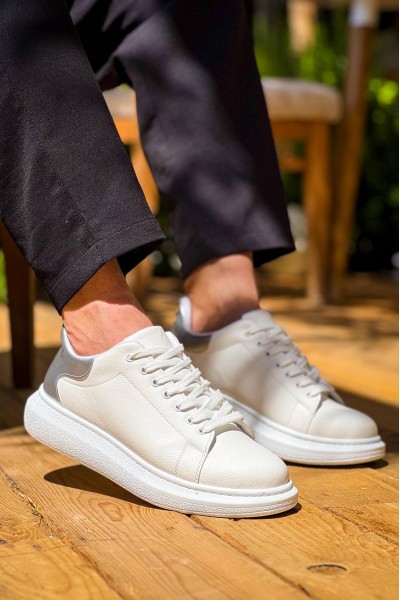 KB-X500 Kuback Beyaz Gümüş Yüksek Taban Bağcıklı Günlük Erkek Ayakkabı KB-X500 Kuback Beyaz Gümüş Yüksek Taban Bağcıklı Günlük Erkek Ayakkabı